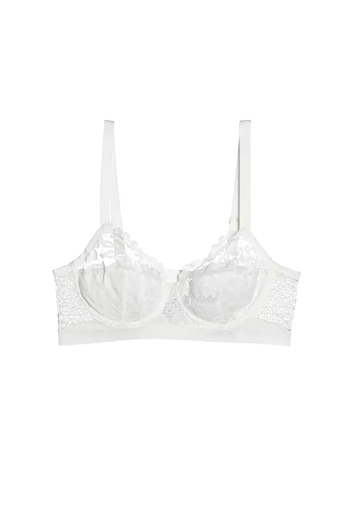 Bügel-BH in Ivory aus floraler Spitze und Mesh