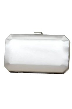 Box Clutch – Ebony Ivory Satin | The Perfect Bridal Company