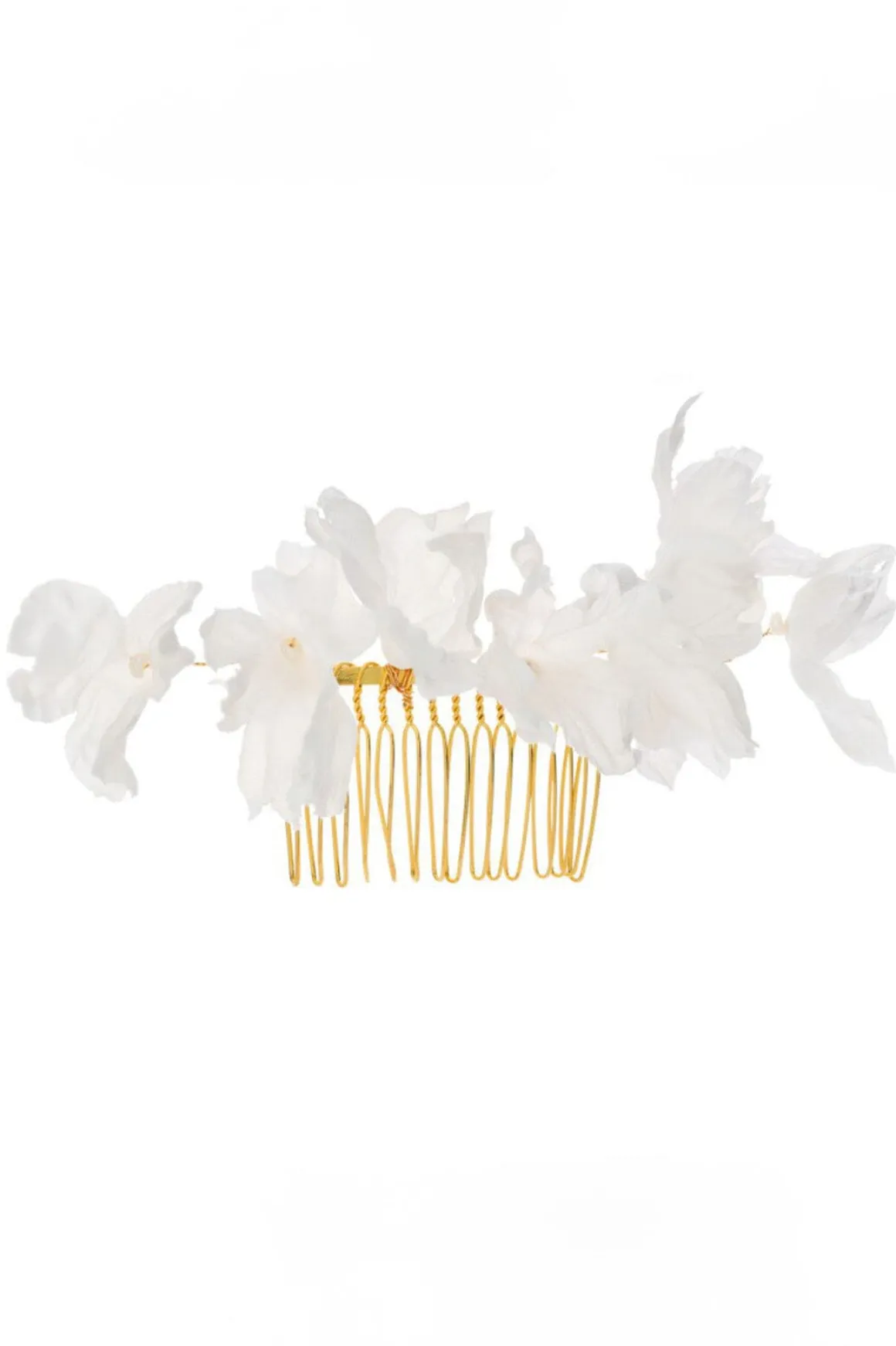 Braut Haarkamm mit Seidenblüten