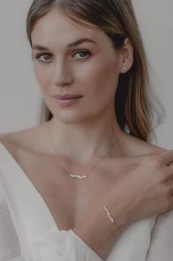 Braut Halskette mit Kristallen – Estelle