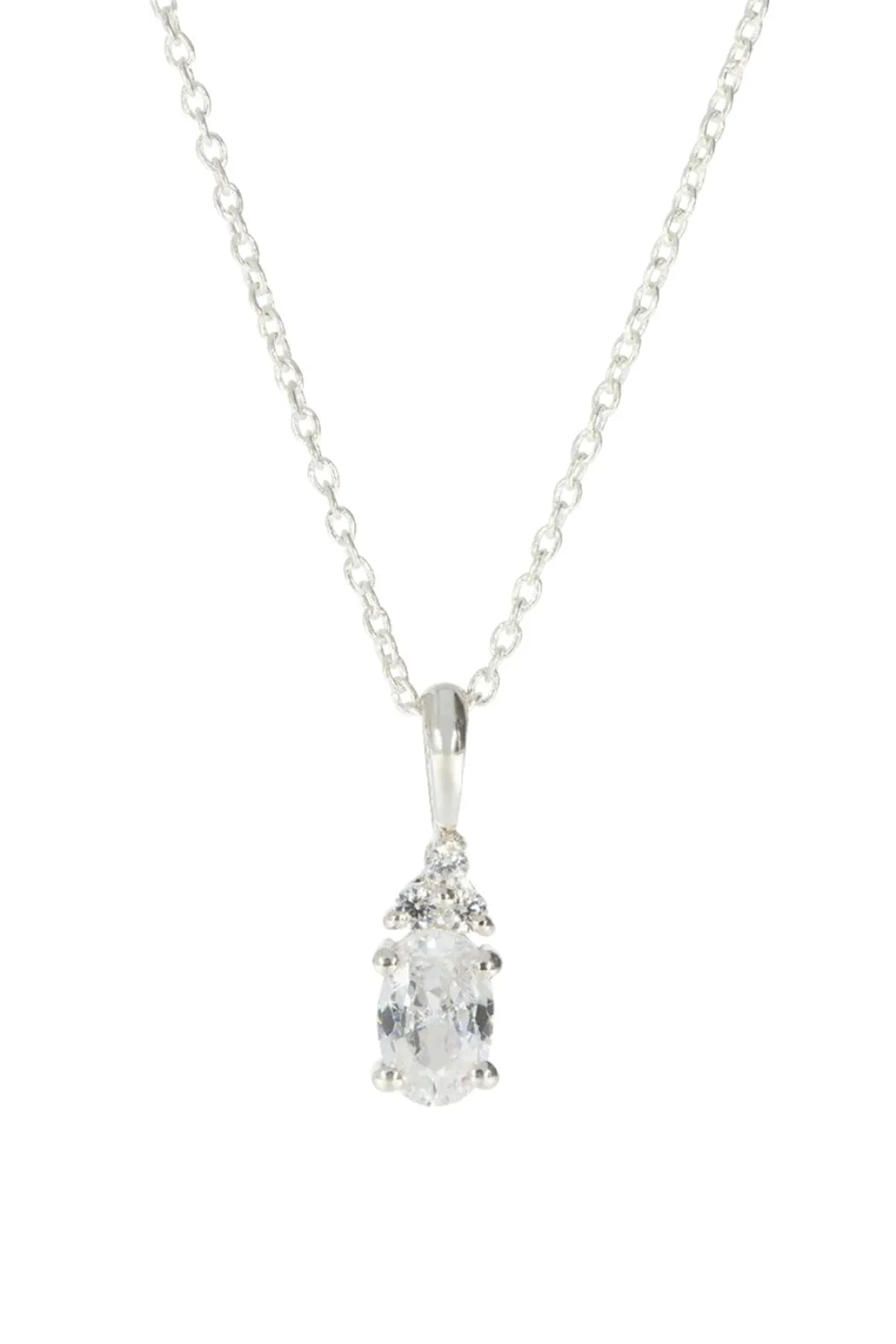 Braut Halskette mit ovalem Kristall-Anhänger – Dazzling Beauty