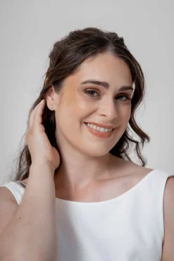 Braut Ohrstecker in Kristall-Optik