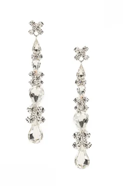 Braut Ohrstecker mit Strass-Anhängern