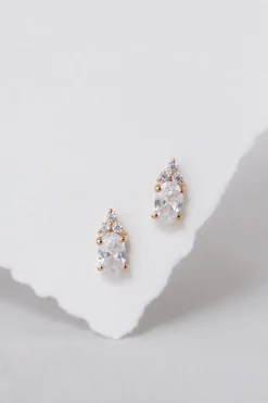 Braut Ohrstecker mit Zirkonia Kristallen - Dazzling Beauty