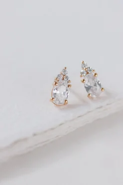 Braut Ohrstecker mit Zirkonia Kristallen - Dazzling Beauty