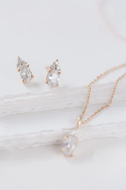 Braut Ohrstecker mit Zirkonia Kristallen - Dazzling Beauty