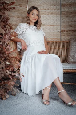 Braut Rock aus Chiffon in Midi-Länge – Mireya noni