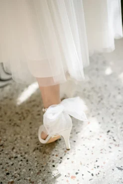 Brautschuh mit abnehmbarer Schleife – Florence | G.Westerleigh