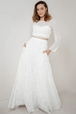 Chiffon-Braut Rock mit Muster – Gillianne noni