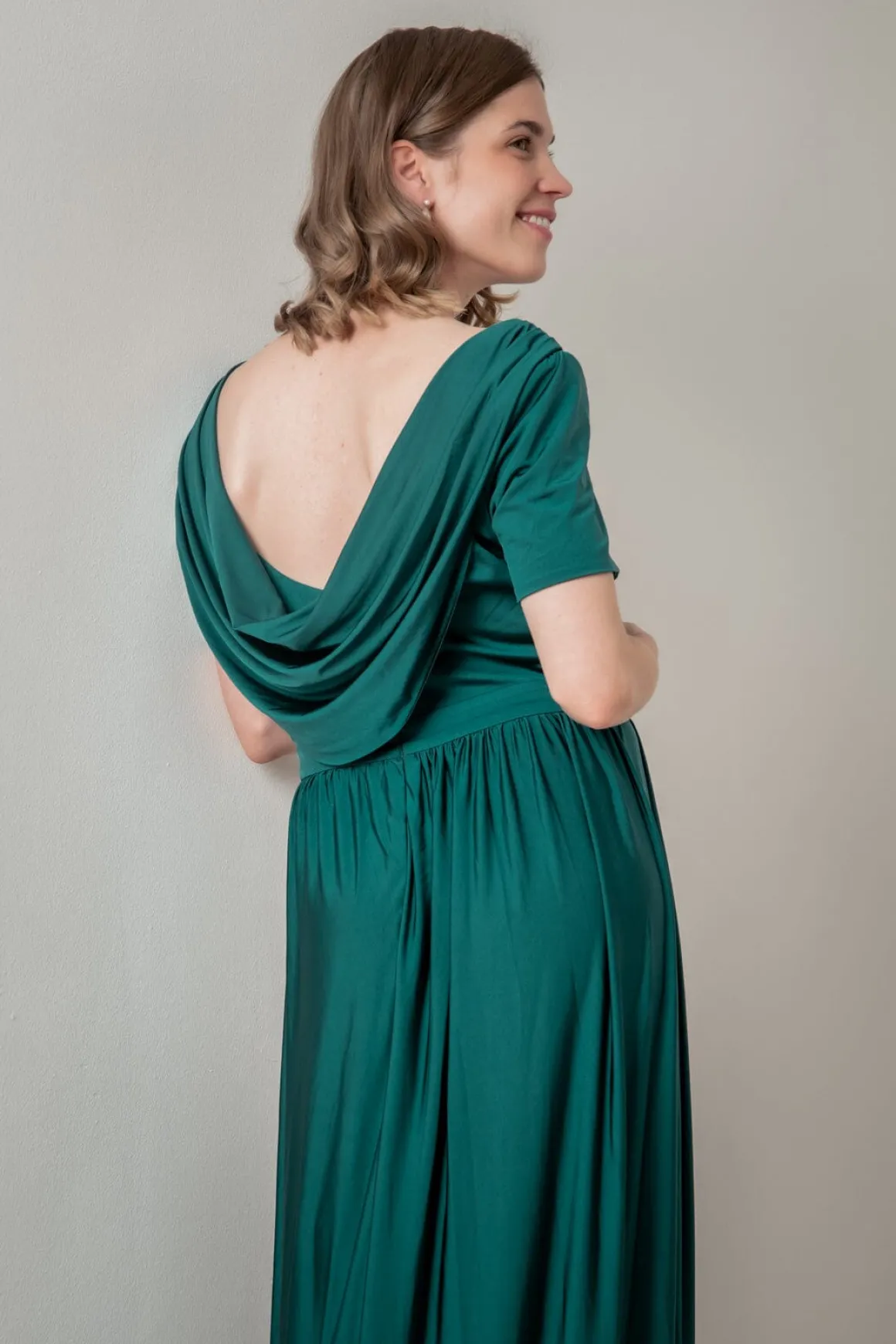 Dunkelgrünes Brautjungfernkleid | Eliza & Ethan