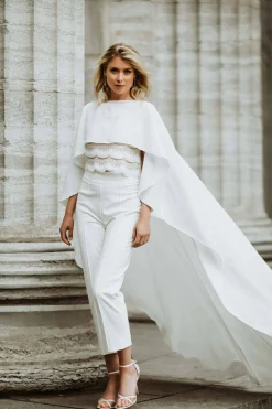 Figurbetonte Braut Hose mit Bügelfalten – Lenya noni