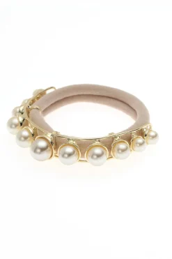 Haargummi-Schmuck mit Kunstperlen