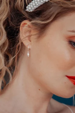 Kleine Creolen mit Anhängern aus Halbedelstein oder Perlen – Gemstone Hoops