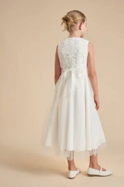 Kommunionkleid mit Tüll und Boho-Spitze