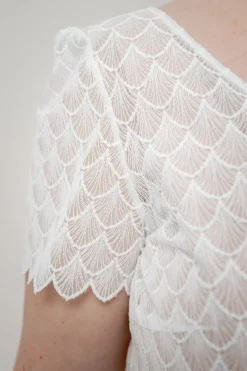 Kurzarm-Braut Top – Fanie noni Curvy