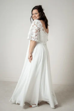 Langer Braut Rock aus Chiffon – Isla noni Curvy
