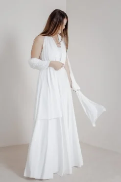 Langes Ballkleid zum Binden – Ballgown Ivory Twobirds