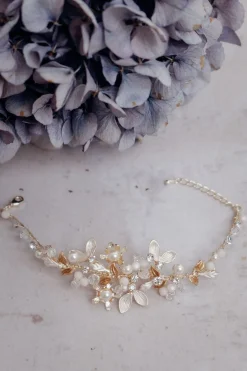 Mehrfarbiges Braut Armband mit Perlen und Strass