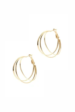 Mehrlagige Creolen in Gold