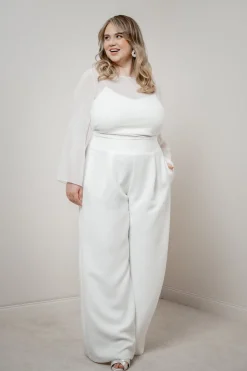 Plus Size Braut Hose mit weitem Bein – Zari noni Curvy