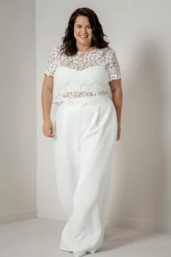 Plus Size Braut Hose mit weitem Bein – Zari noni Curvy