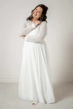 Plus Size Braut Pullover aus Strickmix – Yosie noni Curvy