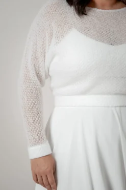 Plus Size Braut Pullover aus Strickmix – Yosie noni Curvy
