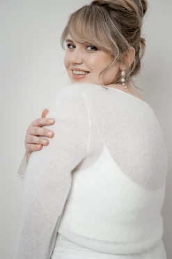 Plus Size Braut Pullover aus Mohair-Strickmix – Suvi noni Curvy