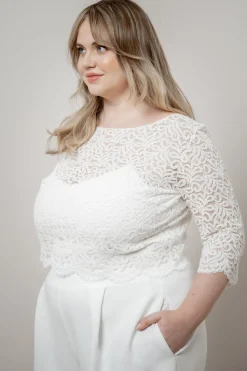 Plus Size Braut Top aus Vintage-Spitze – Florens noni Curvy