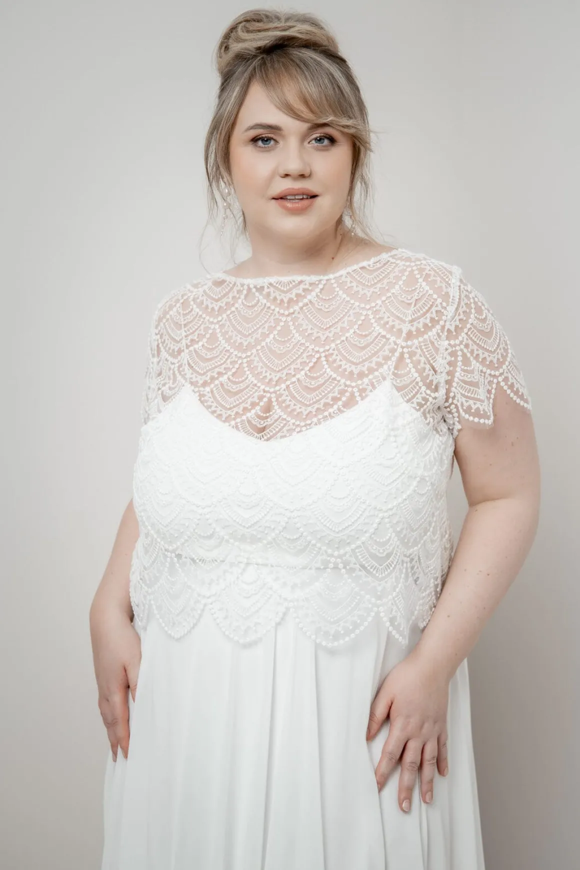 Plus Size Braut Top mit Boho-Muster – Niah noni Curvy