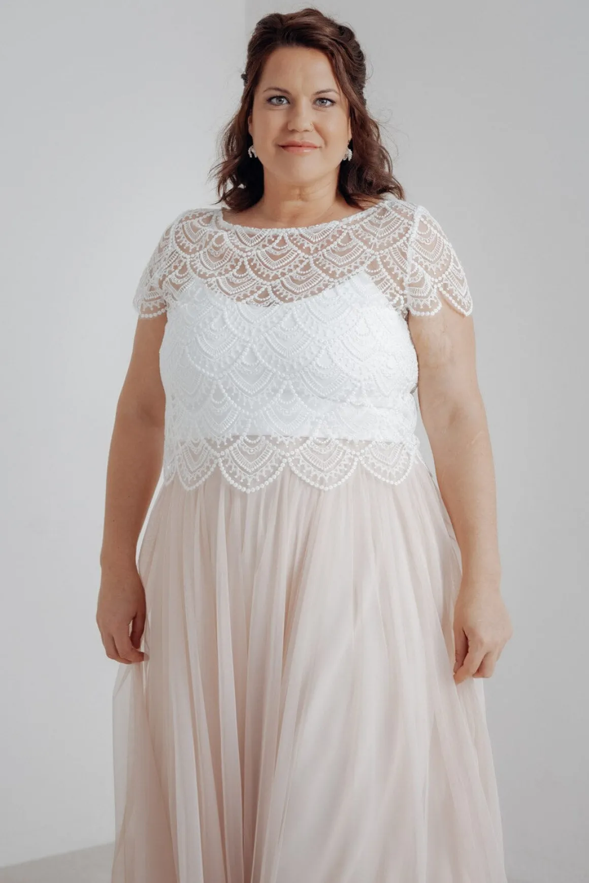 Plus Size Braut Top mit Boho-Muster – Niah noni Curvy