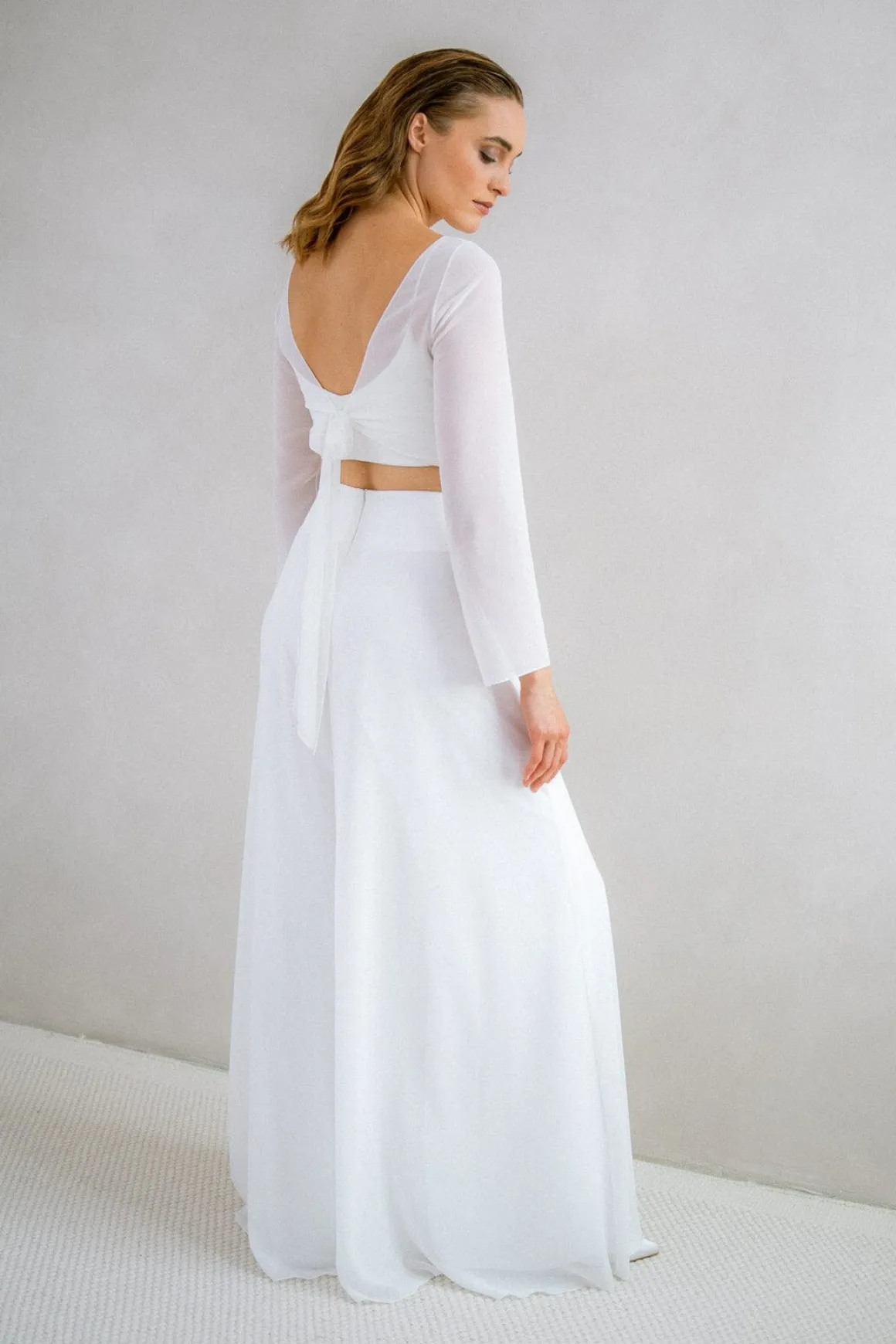 Rückenfreies Chiffon-Braut Top – Beeke noni