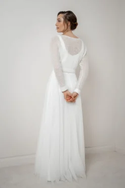 Ärmelfreies Braut Top – Majvi Ivory noni