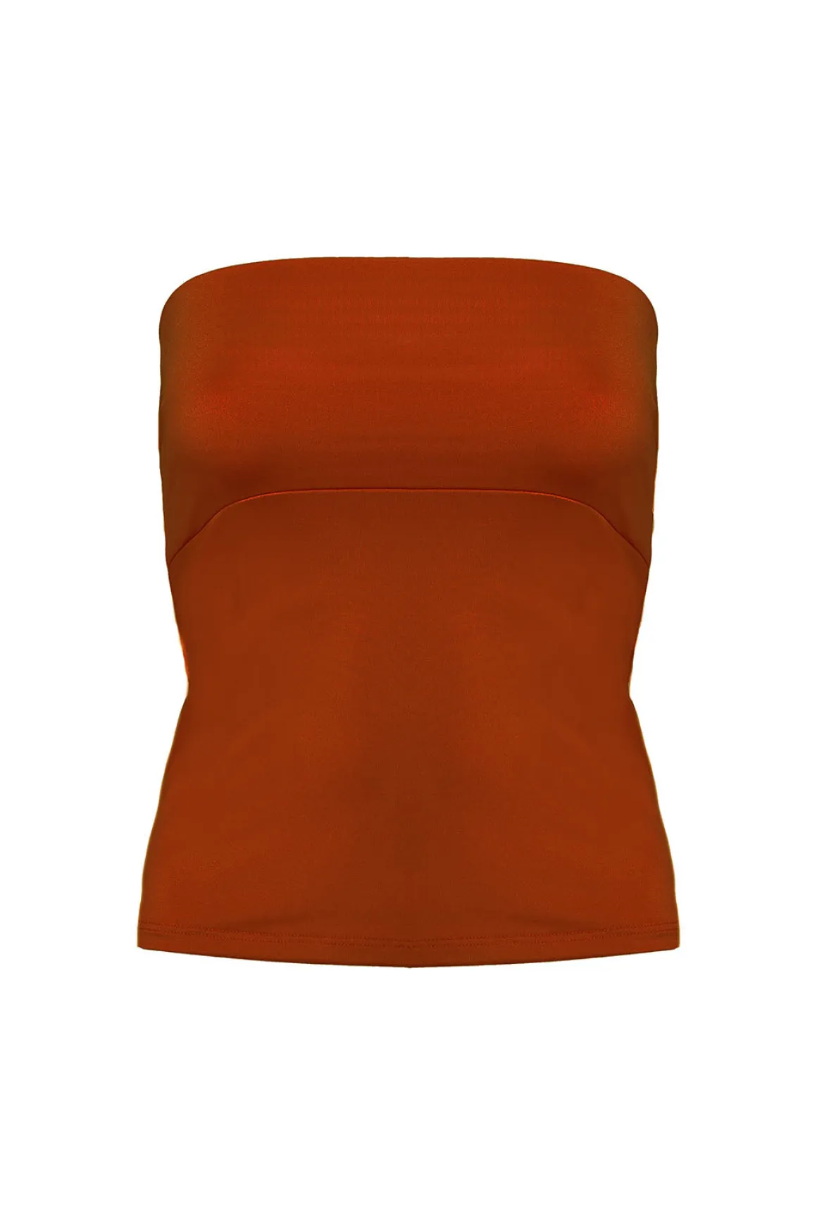 Rostrotes Tube-Top – Long Jersey Bandeau Rust Twobirds