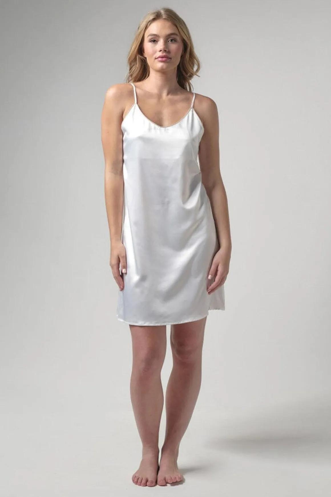 Satin-Nachthemd mit "Bride"-Schriftzug