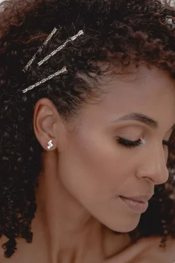 Schmaler Haarclip mit funkelnden Kristallen – New Horizon