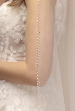 Softtüll-Schleier mit Perlenborte | The Perfect Bridal Company