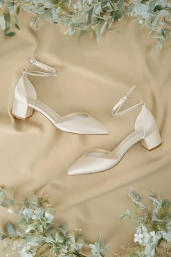 Spitze Brautschuhe – Inez Ivory Satin | G.Westerleigh