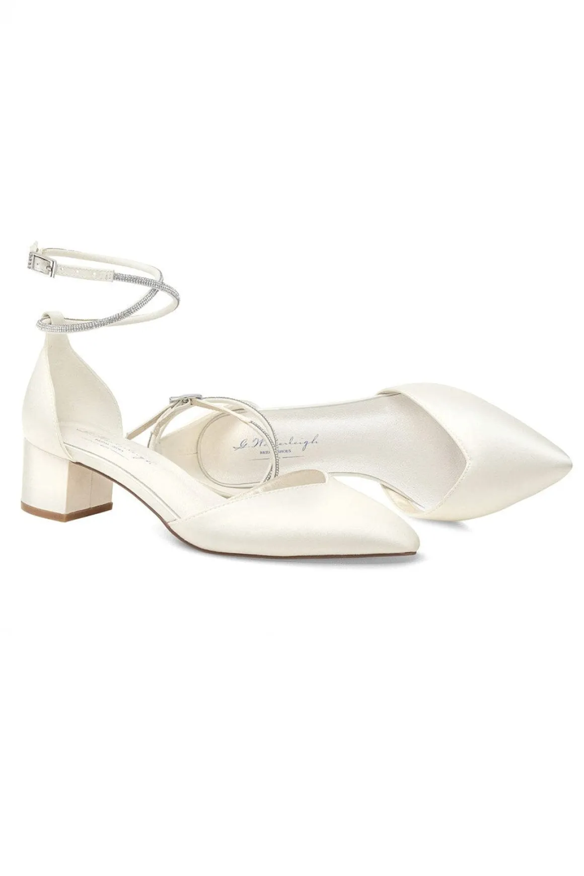 Spitze Brautschuhe – Inez Ivory Satin | G.Westerleigh
