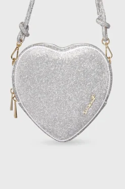 Tasche mit Glitzer-Riemen – Big Heart Bag Crystal Silver | Weat