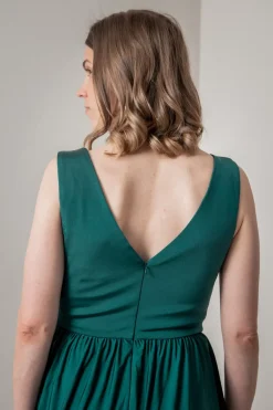 Tiefgrünes Brautjungfernkleid | Eliza & Ethan