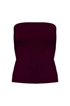 Tube-Top in Weinrot – Long Jersey Bandeau Bordeaux Twobirds