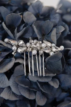 Vintage Braut Haarkamm mit Perlen und Strass