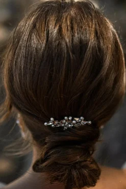 Vintage Braut Haarkamm mit Perlen und Strass